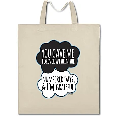 Eco bag with print Виноваты Звёзды Quote 2 - beige