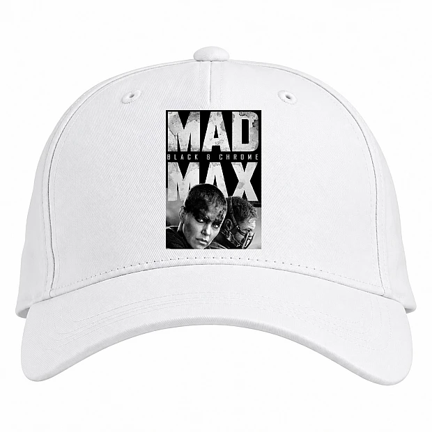 Baseball cap with Print Mad Max Theme - white