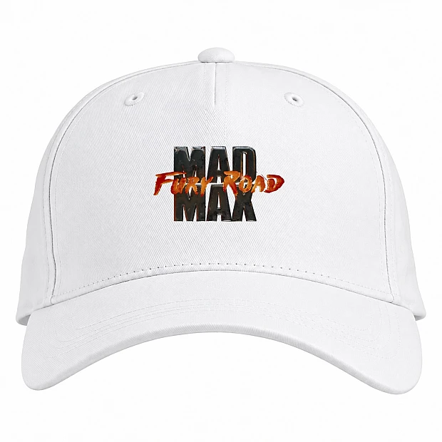 Baseball cap with Print Mad Max Fury Road Logo - white