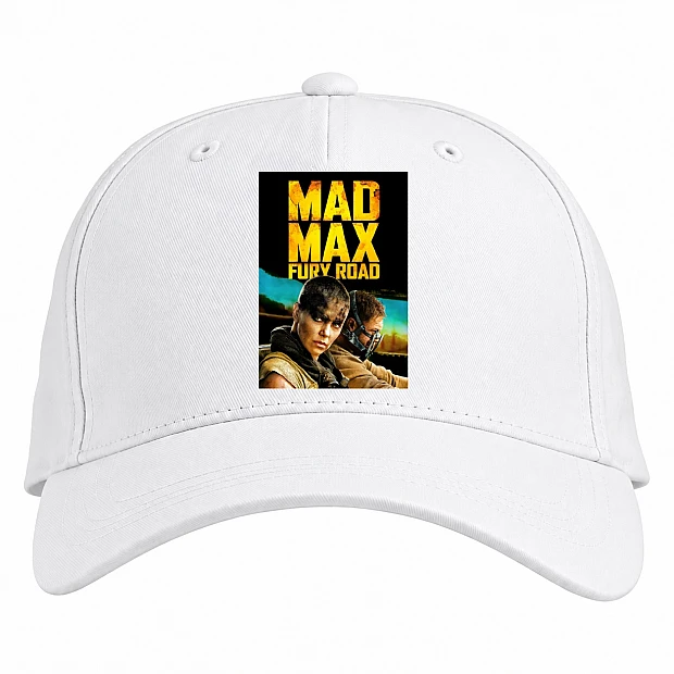 Baseball cap with Print Mad Max Theme Print - white