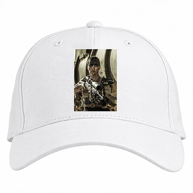 Baseball cap with Print Mad Max Strong Hero - white