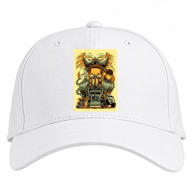 Baseball cap with Print Mad Max Art Edition - white