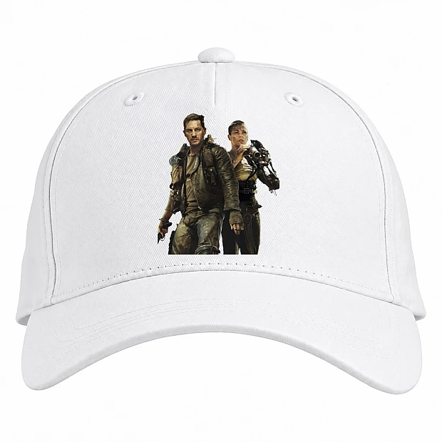 Baseball cap with Print Mad Max Main Characters - white