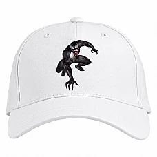 Baseball cap with Print Venom Monster - white