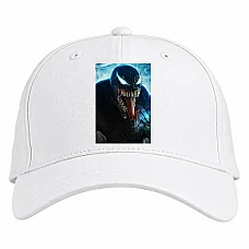 Baseball cap with Print Venom Monster Hero - white