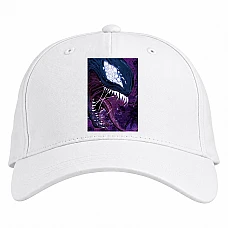 Baseball cap with Print Venom Monster Art - white