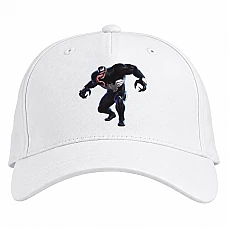 Baseball cap with Print Venom Monster Hero Print - white