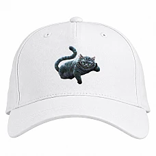 Baseball cap with Print Alice In Wonderland Cheshire Cat - white