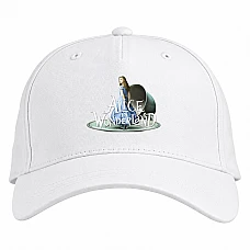 Baseball cap with Print Alice In Wonderland Logo Hero - white