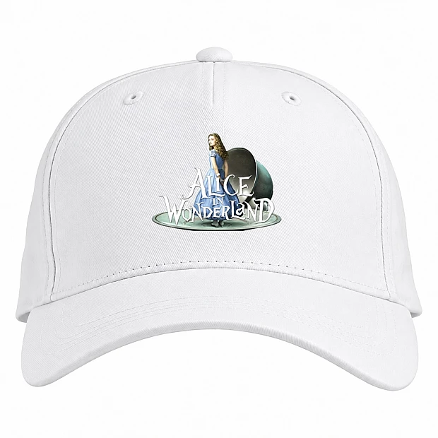 Baseball cap with Print Alice In Wonderland Logo Hero - white