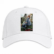 Baseball cap with Print Alice In Wonderland Characters - white