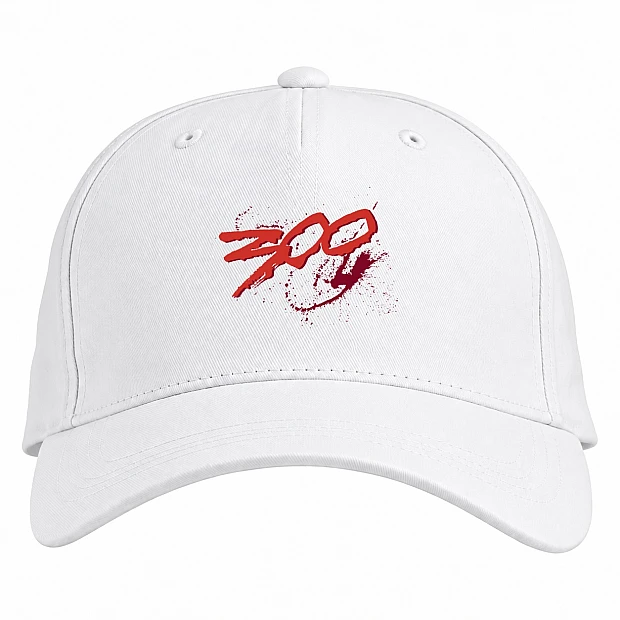 Baseball cap with Print 300 Spartans Logo - white