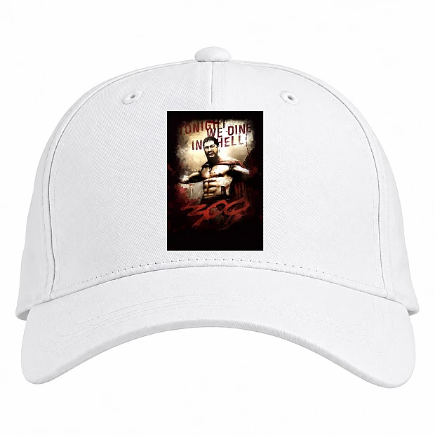 Baseball cap with Print 300 Spartans Print - white