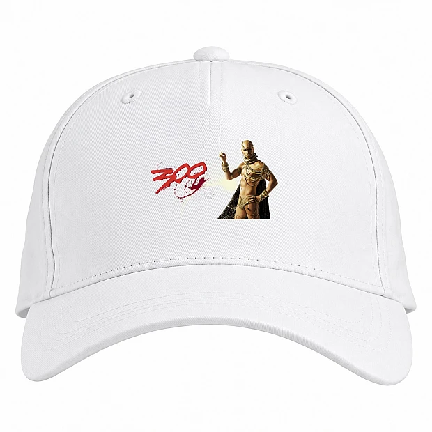 Baseball cap with Print 300 Spartans Hero Logo - white
