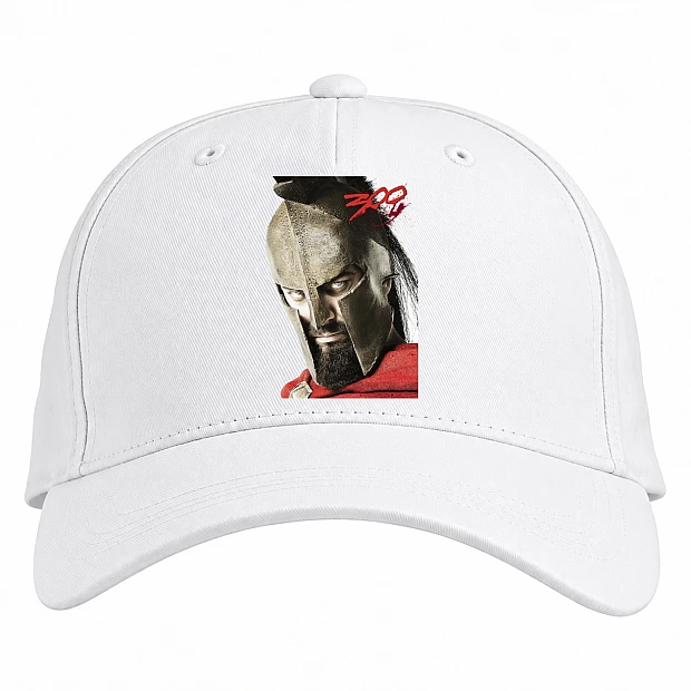 Baseball cap with Print 300 Spartans Main Hero - white