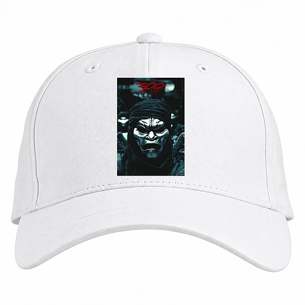 Baseball cap with Print 300 Spartans Creature - white