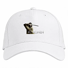 Baseball cap with Print 47 Ronin Hero Logo - white