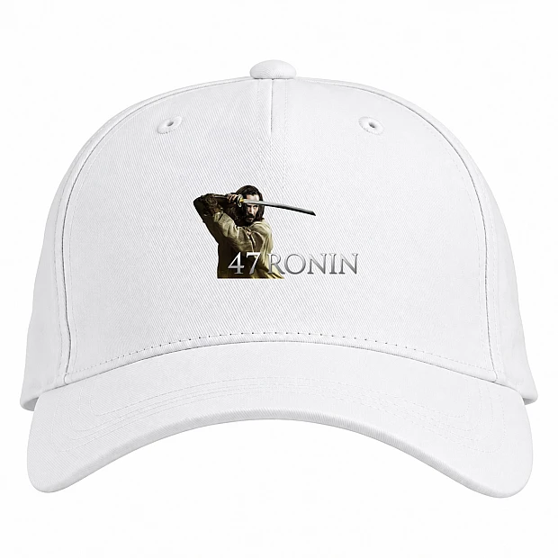 Baseball cap with Print 47 Ronin Hero Logo - white