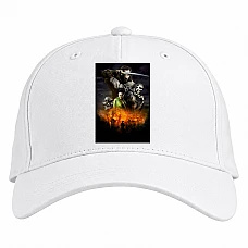 Baseball cap with Print 47 Ronin Theme - white