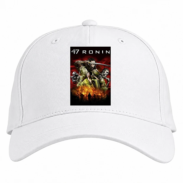 Baseball cap with Print 47 Ronin Main Theme - white