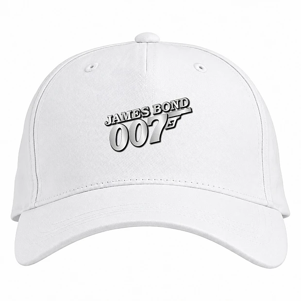 Baseball cap with Print James Bond 007 Silver Print - white