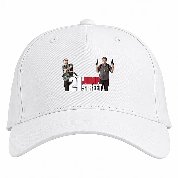 Baseball cap with Print 21 Jump Street Logo Heroes - white