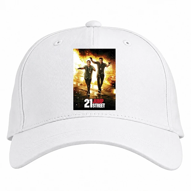 Baseball cap with Print 24 Jump Street Heroes Print - white