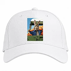 Baseball cap with Print Peter Rabbit Cute Hero - white