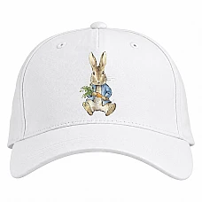 Baseball cap with Print Peter Rabbit Hero Cute Print - white