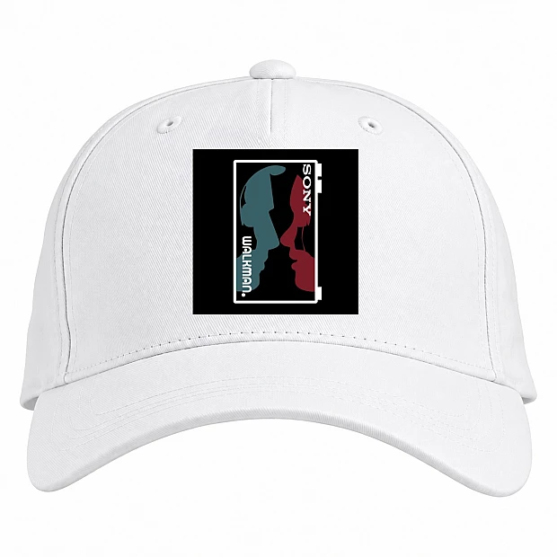 Baseball cap with Print 13 Reasons Why Sony Walkman - white