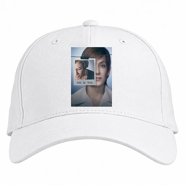 Baseball cap with Print 13 Reasons Why Hear The Truth - white