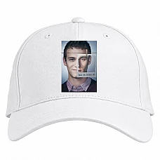 Baseball cap with Print 13 Reasons Why Justin Foley - white