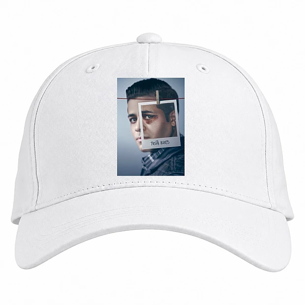 Baseball cap with Print 13 Reasons Why Tony - white