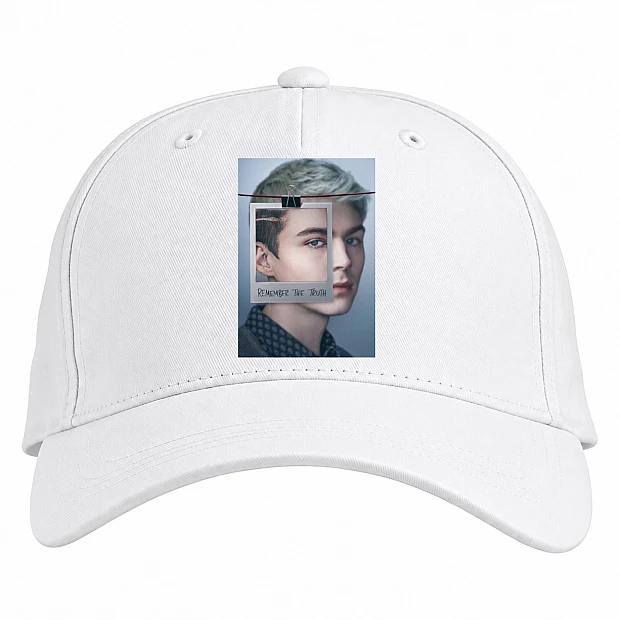 Baseball cap with Print 13 Reasons Why Alex - white