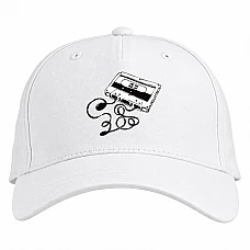 Baseball cap with Print 13 Reasons Why Cassette - white