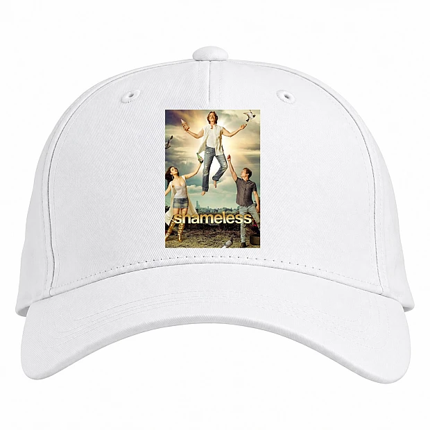 Baseball cap with Print Shameless Heroes Print - white