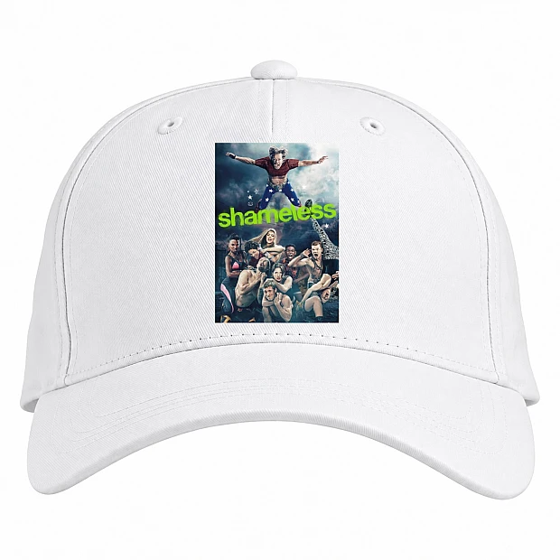 Baseball cap with Print Shameless Theme Print - white