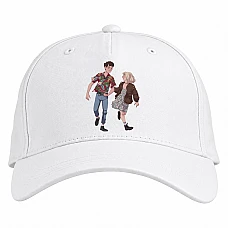 Baseball cap with Print The End Of The F *** Ing World Art - white