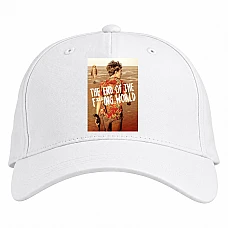 Baseball cap with Print The End Of The F *** Ing World Print - white