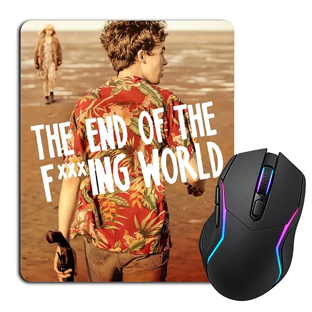 Mouse pad with print The End Of The F *** Ing World Print