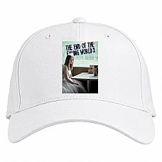 Baseball cap with Print The End Of The F *** Ing World Theme - white