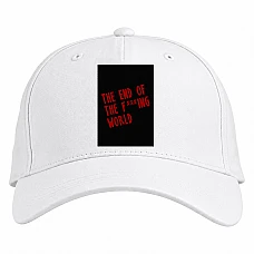 Baseball cap with Print The End Of The F *** Ing World Logo - white