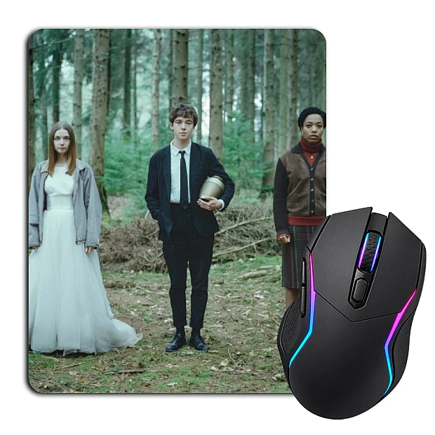 Mouse pad with print The End Of The F *** Ing World Main Heroes
