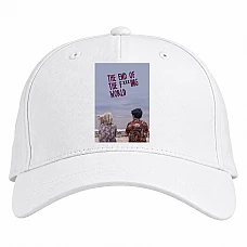 Baseball cap with Print The End Of The F *** Ing World Theme Print - white