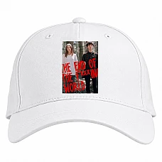 Baseball cap with Print The End Of The F *** Ing World Heroes Print - white