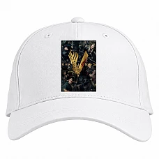 Baseball cap with Print Vikings Main Theme - white