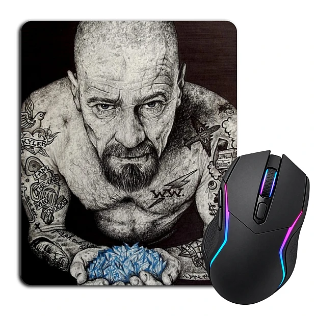 Mouse pad with print Breaking Bad Art Walter White