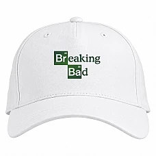 Baseball cap with Print Breaking Bad Logo - white