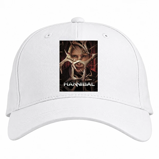 Baseball cap with Print Hannibal Print - white
