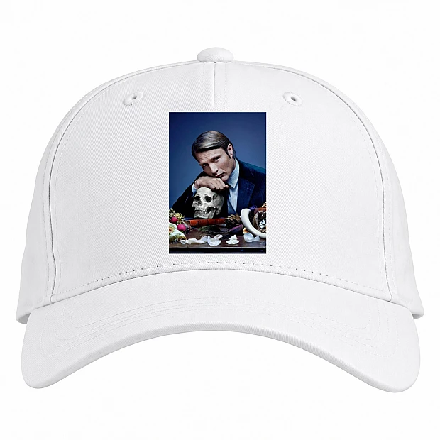 Baseball cap with Print Hannibal Hero Print - white